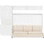 Lit mural blanc de taille double avec lit, tablettes et - Facile à ranger, peu encombrant pour les petits espaces d'appartements, le rangement-1357669281-1357669282