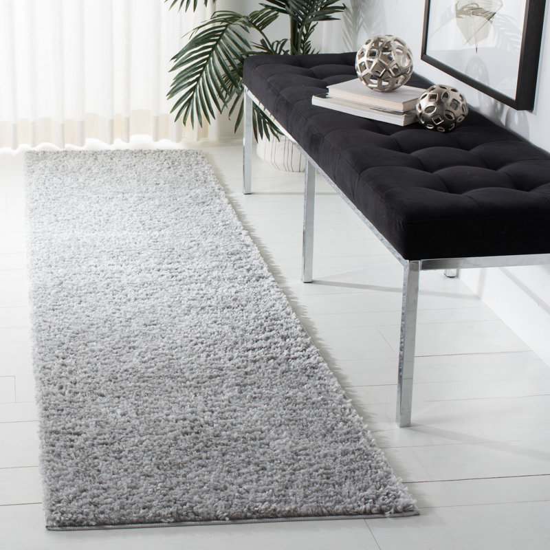 Tapis argenté jiang, Tapis de couloir 2 pi 3 po x 14 pi