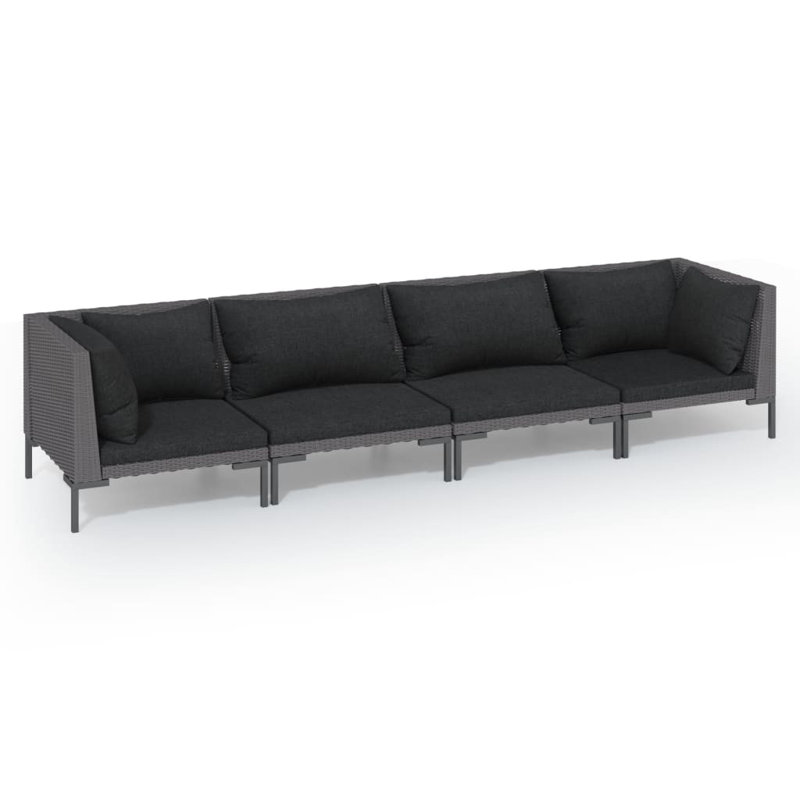 Khiala 280cm Wide Patio Sofa with Cushions
