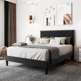 Wayfair | Black Upholstered Beds You'll Love in 2024
