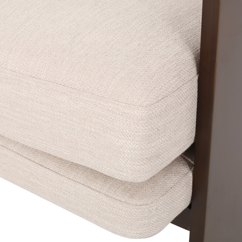 Fauteuil l 27 po en polyester, Beige