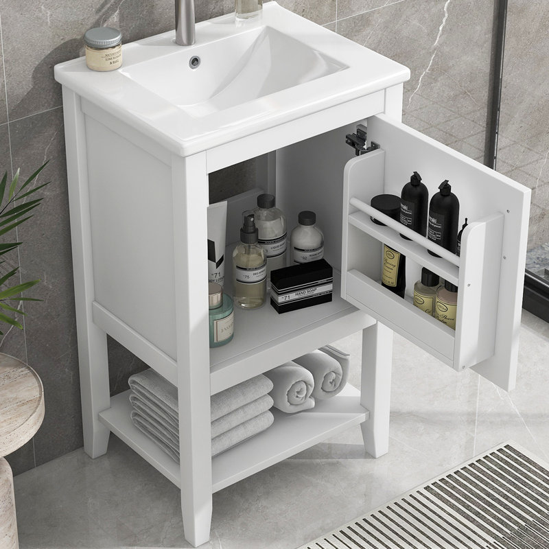 Ensemble de meuble-lavabo simple 20 po Mirutil, Blanc