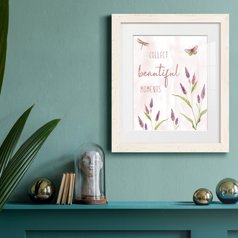 Collection «Beautiful Moments», impression d'art textuel sur papier encadré, H 20 po x l 17 po x P 1,5 po, Blanc