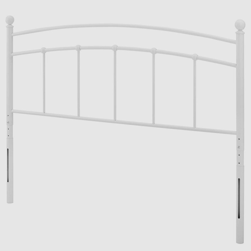 Abigail Metal Headboard, White, Full