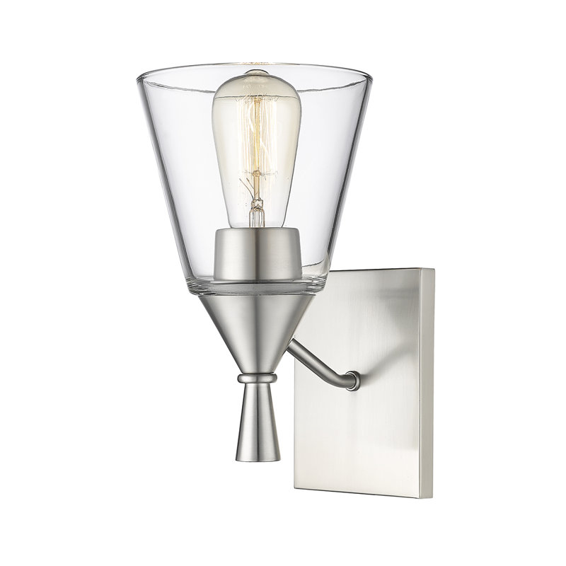 Fieldscairn Steel Armed Sconce, Brushed Nickel