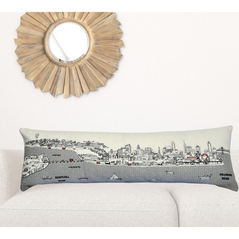Coussin lombaire 14 "x 35" crème Philadelphia, 14 po x 45 po, Crème