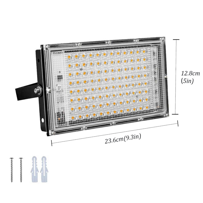 LED Floodlight Outdoor, LED Security Light, with 180° Adjustable Bracket, LED Wall Light for Yard Garden Garage Patio Warehouse