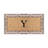 Dyari Natural Coir & Rubber Paisley Border Monogram Non-Slip Door Mat, 30"x60", Bronze, Heavy-Duty Low-Profile Outdoor Front Porch-1616177007