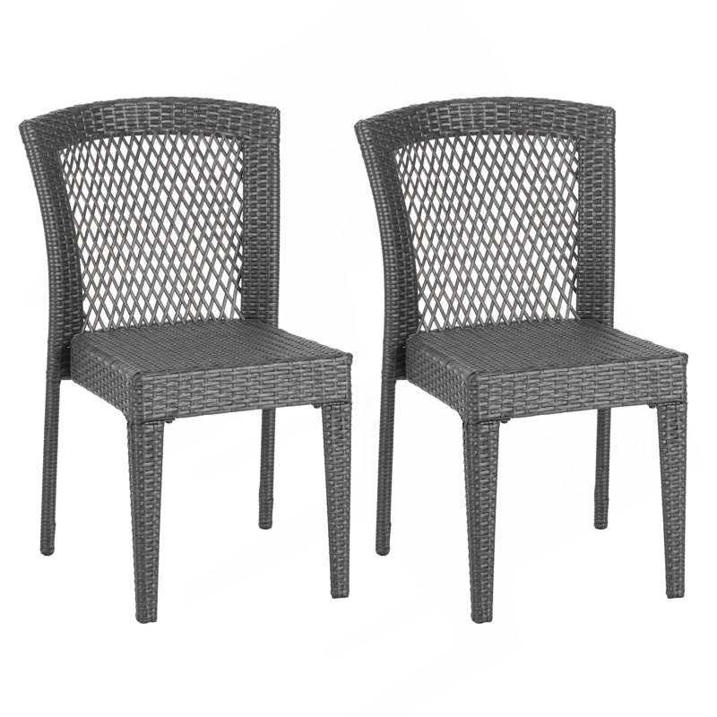 Ensemble de 2 chaises Farley Stacking, Gris