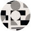 Rodeo Drive Geometric Handmade Tufted Wool Area Rug in Gray/Black-1936442323