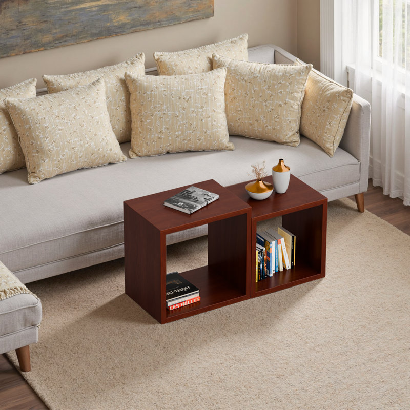 Flanigan Solid Wood Nesting Tables, Cognac