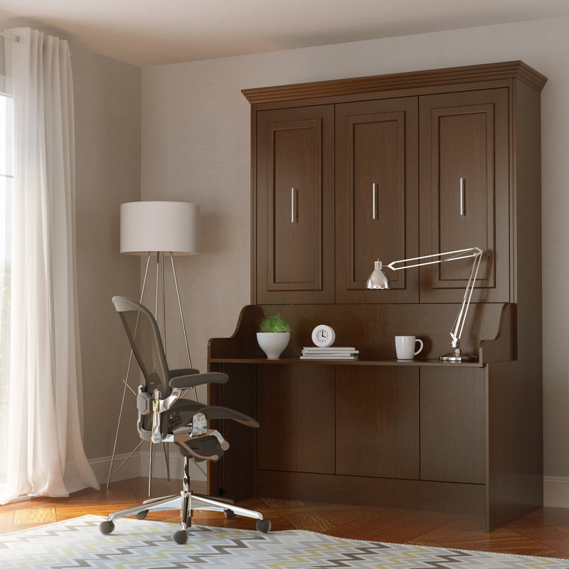 Lit escamotable avec rangement Britton, Double