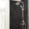 Palazzo Hex 14" x 16" Porcelain Stone Look Singular Floor and Wall Tile, Nero