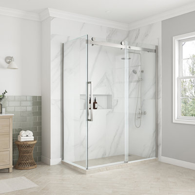 OVE Decors Bel Soft Close 60" x 78" Frameless Sliding Soft Close Shower Kit