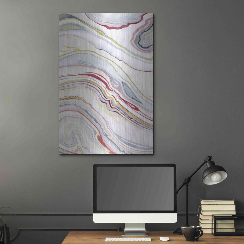 «Orercolor Ellis II» par Grace Popp, art mural en métal Orren Ellis, H 36 po x l 24 po