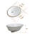 19" White Ceramic Undermount Sink For Bathroom Vanity Countertop