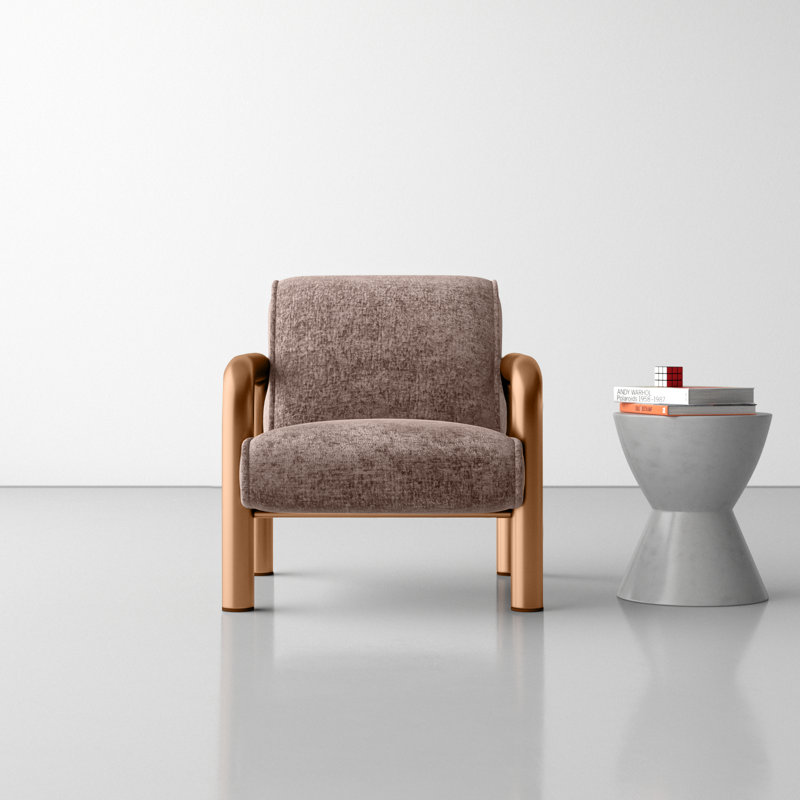 Chaise d'appoint Ismenia, Polyester gris