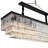 Allure 20-Light Rectangular Crystal LED Chandelier - Matte Black