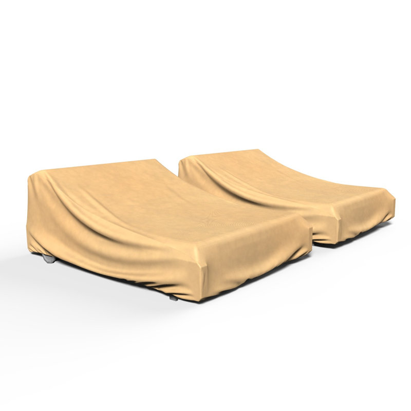 Housses de chaise longue de patio résistantes à l'eau Jared, H 32 po x l 64 po x P 80 po