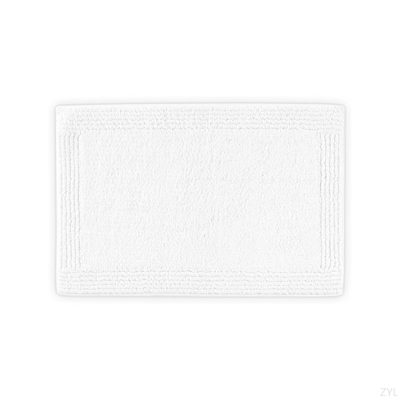 1 PCS 100% Cotton Tufted 3000 GSM Reversible Bath Rug, Rectangle 1'8" x 2'6"
