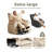 37.4" Oversized Manual Recliner with Heat and Massage, 360 Swivel Rocking Chair 26.7" Seat with Cup Holder-123582922