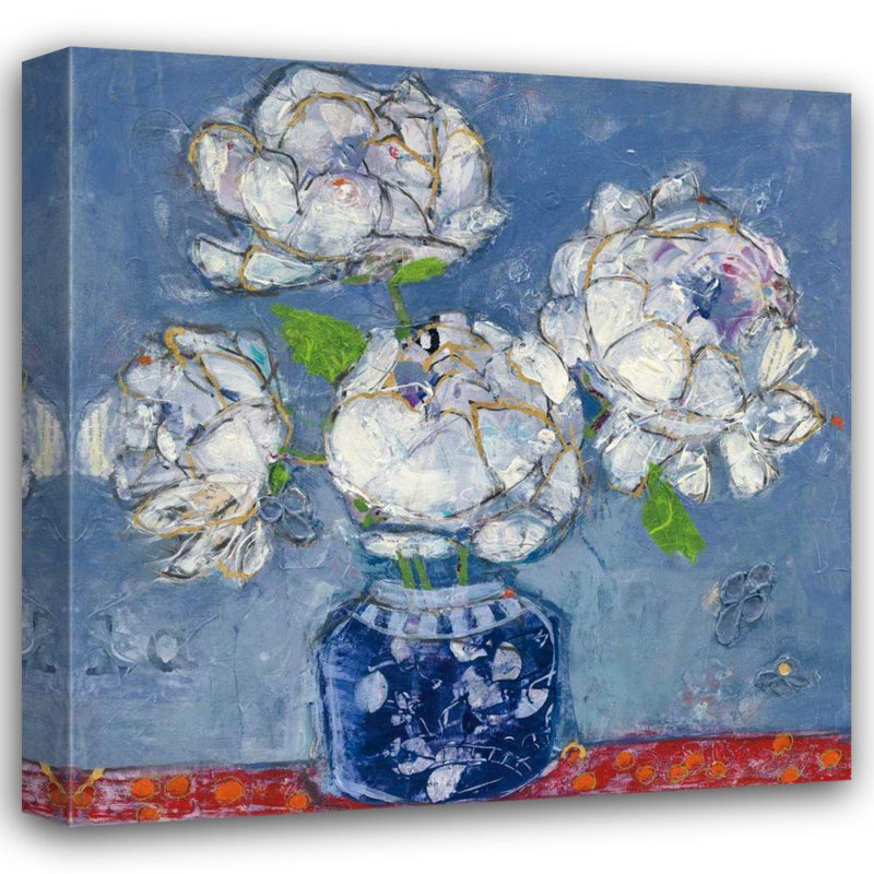 Art sur toile tendue, Winston Porter Day, Kellie Gallery, Vase of Peony, H 20 po x l 20 po