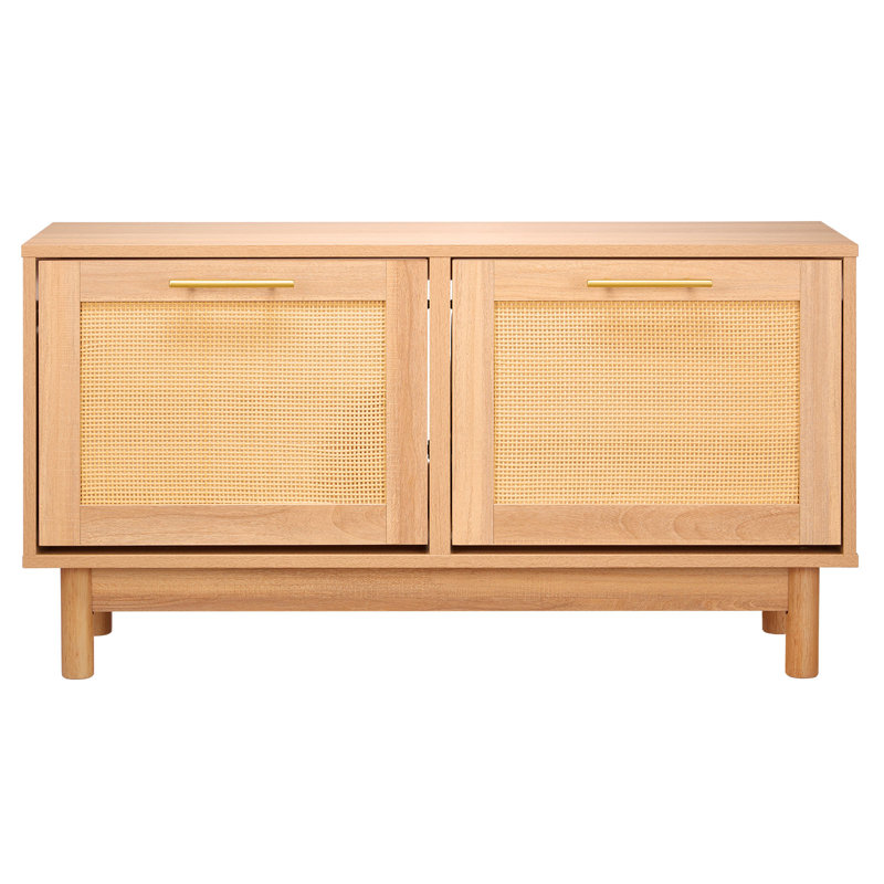 Entryway Shoe Storage Bench 39.4x11.8x20.9Inch Rattan-Like Rack with Flip Drawer
