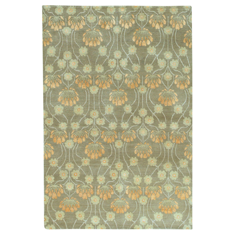 Tapis fauve de haute qualité noué à la main