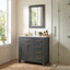 36" Single Bathroom Vanity Set with Sink Top and Mirror, Soft-Close Doors-53228715