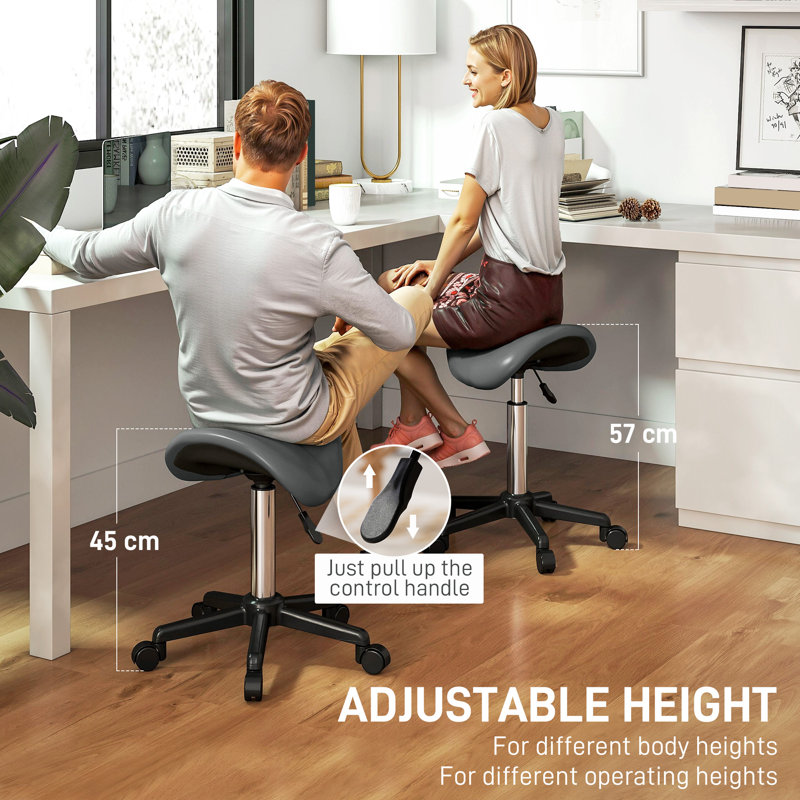 Tabouret de beauté Saddle, Gris