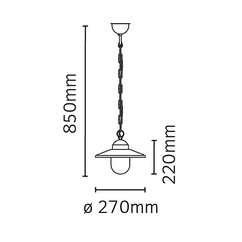 Outdoor Pendant, Black