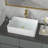 Sarlai 19" L x 13" W Bathroom Sink Ceramic Rectangular Vessel Sink with Decorative Slotted Lines