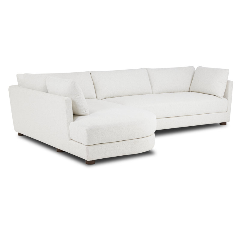 Pertuis 122" Left-facing Fabric Bumper Sectional Sofa