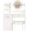 Meuble-lavabo blanc avec miroir et lumières