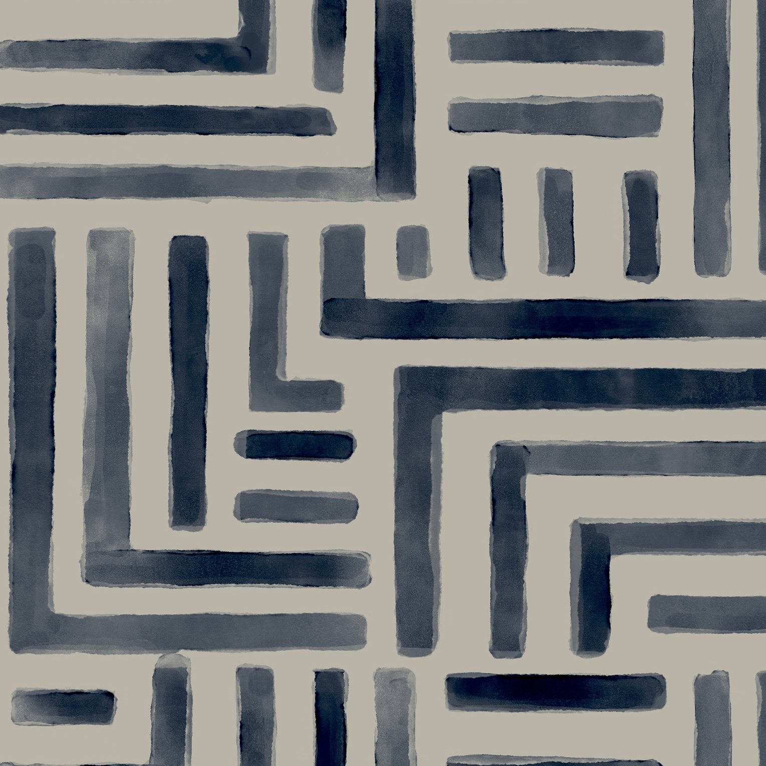 Unpasted Abstract Wallpaper, Blue