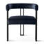 Fauteuil de salle à manger rembourré de 18 po en velours-450872645