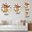 Plante rétro avec formes minimalistes II - horloge murale moderne-60328389