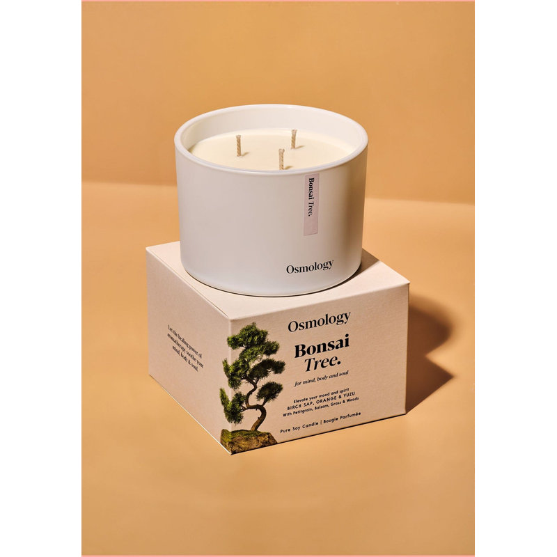 Bougie triple mèche parfumée Bonsai