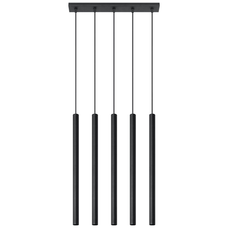 Millard 5 - Light White Kitchen Island Pendant, Black