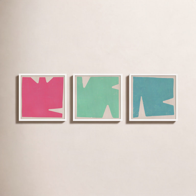 Sculpted Pastel Set by Romina Gadler, 16" H x 16" W, White Paper Framed