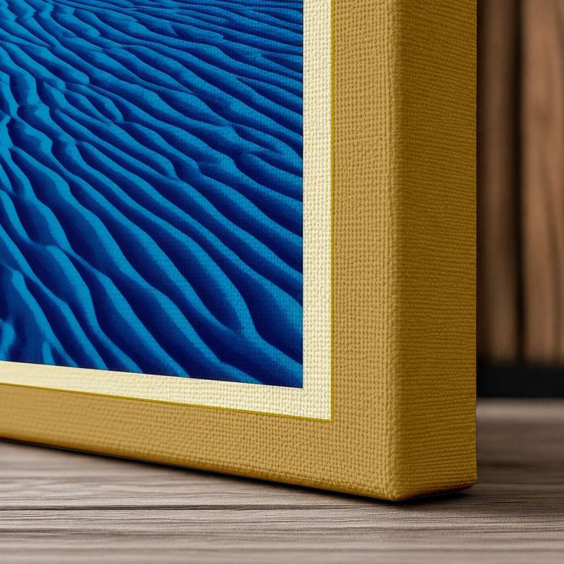 Desert Under Stars Minimalist - Wrapped Canvas, 18x12 - 45.7 x 30.5 cm, Ochre Border