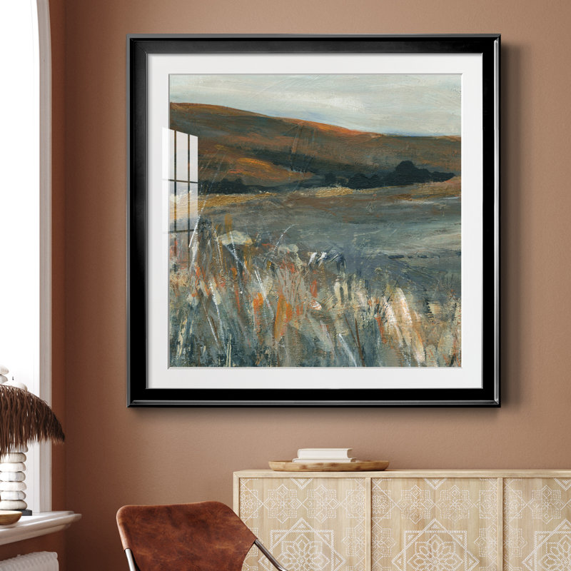 Cuivre crépuscule I - peinture encadrée, Papier encadré noir, H 26,5 po x l 26,5 po x P 1,5 po