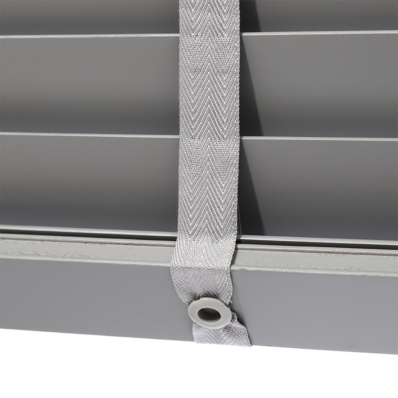 Room Darkening Wood Horizontal/Venetian Blind, 90cm W x 120cm L, Grey