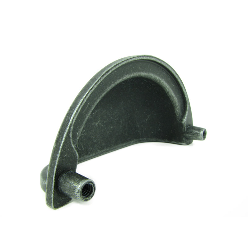 Oil Rubbed Bronze 3-inch Modern Cup Pull with Mounting Hardware