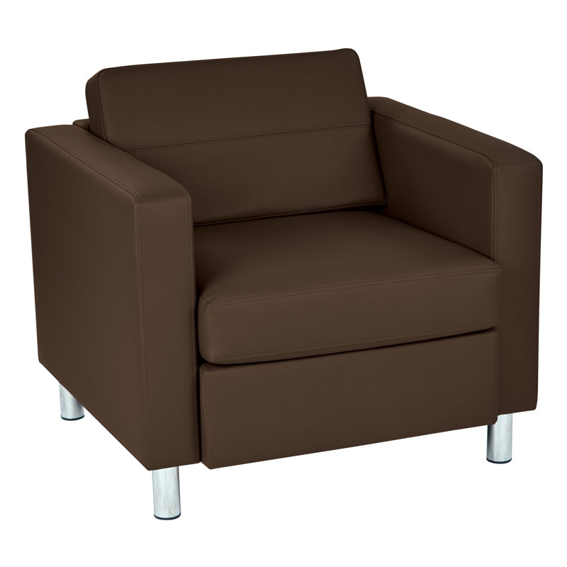 Desantiago Upholstered Armchair, Antimicrobial Java Faux Leather