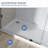 30.5" W x 74" H Walk-in Frameless Shower Screen with 3/8" (10mm) Clear, Safe Explosion-Resistant Tempered Glass-114022359