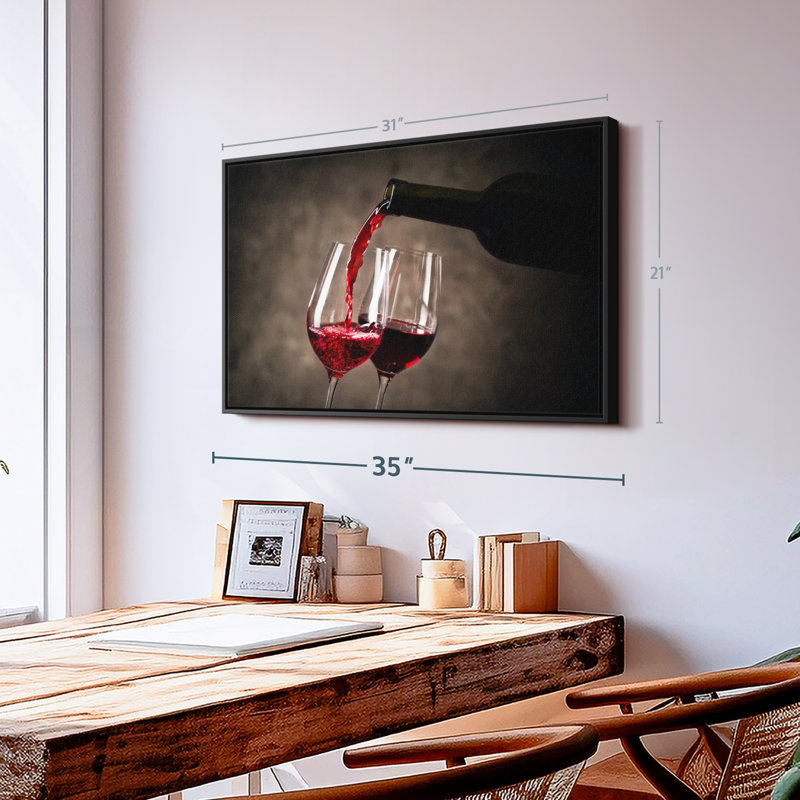 «Serving Red Wine Wall Art», H 21 po x l 31 po
