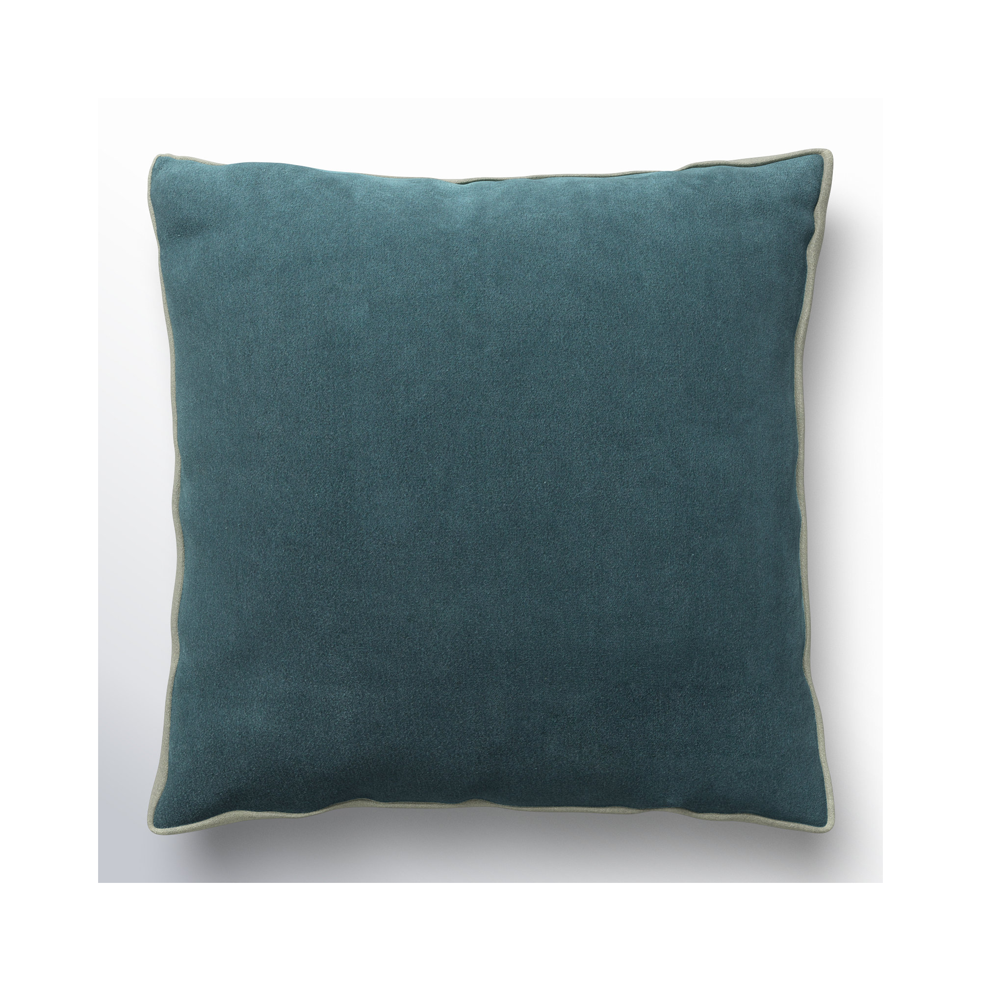 Brixen Cotton Throw Pillow, Teal, Polyester