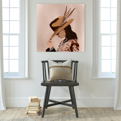 «Cowgirl Elegance Retro Vintage Portrait», reproduction d'art murale