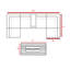 Ensemble de conversation pour 4 personnes avec foyer et coussins Sunbrella Lsi-1162666034